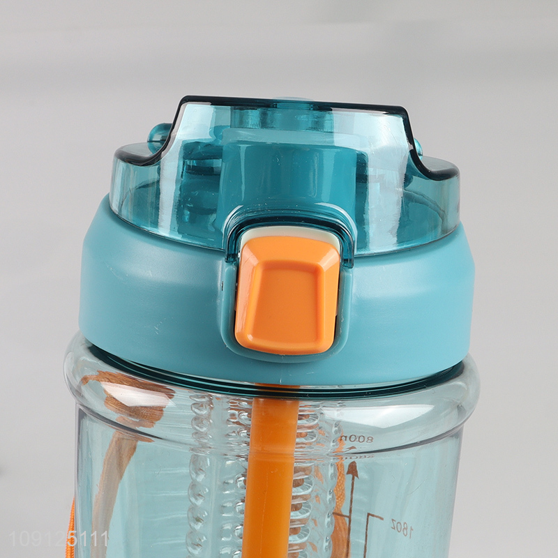 Factory Supply 800ML Leak Proof Plastic Sports Water Bottle with Tea Infuser