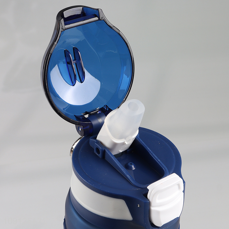 Hot Selling 650ML Plastic Water Bottle with Straw & Time Marker for Office School