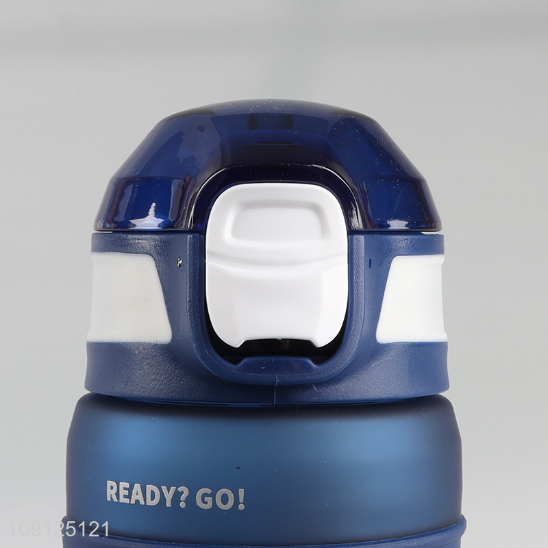 Hot Selling 650ML Plastic Water Bottle with Straw & Time Marker for Office School