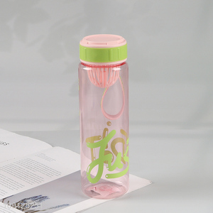 Wholesale 550ML Portable Reusable Spill Proof Plastic Water Bottle with Tea Filter