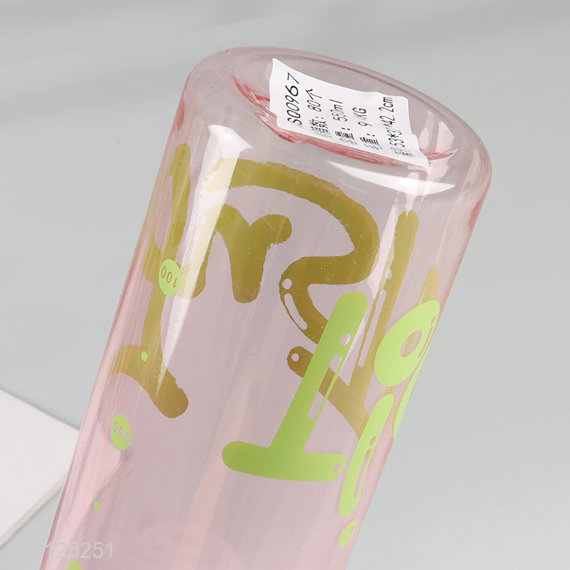 Wholesale 550ML Portable Reusable Spill Proof Plastic Water Bottle with Tea Filter