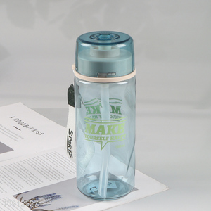 Popular Product 780ML Reusable Plastic Water Bottle with Silicone Straw & Handle