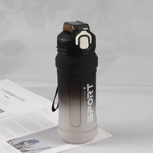 New Product 700ML Flip Top Plastic Water Bottle Sports Water Bottle with Straw