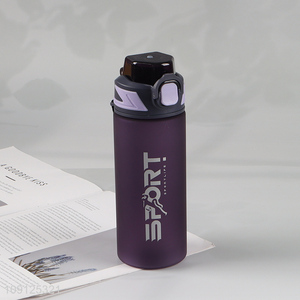 Wholesale 500ML Flip Top Water Bottle Plastic Sports Water Bottle with Handle