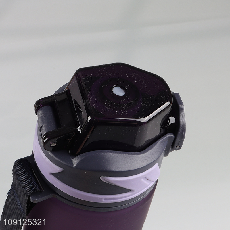 Wholesale 500ML Flip Top Water Bottle Plastic Sports Water Bottle with Handle