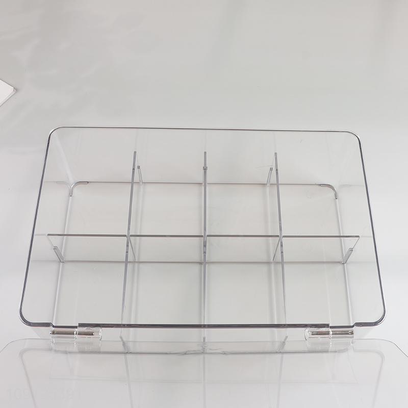 Good Quality Divided Plastic Storage Bin Medicin Storage Box with Lid