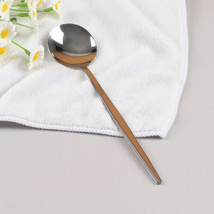 Wholesale Stainless Steel Dinner Spoon Metal Dinner Spoon with Long Handle