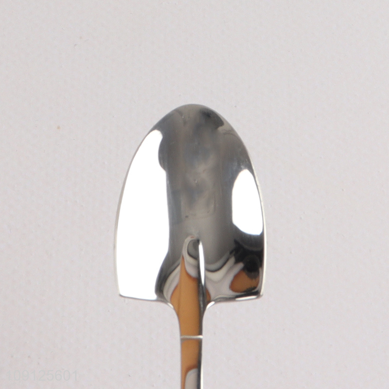 Promotional Shovel Shape Stainless Steel Spoon Dessert Spoon Fruit Spoon