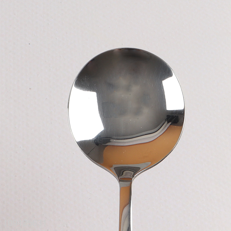 Wholesale Stainless Steel Dinner Spoon Metal Dinner Spoon with Long Handle