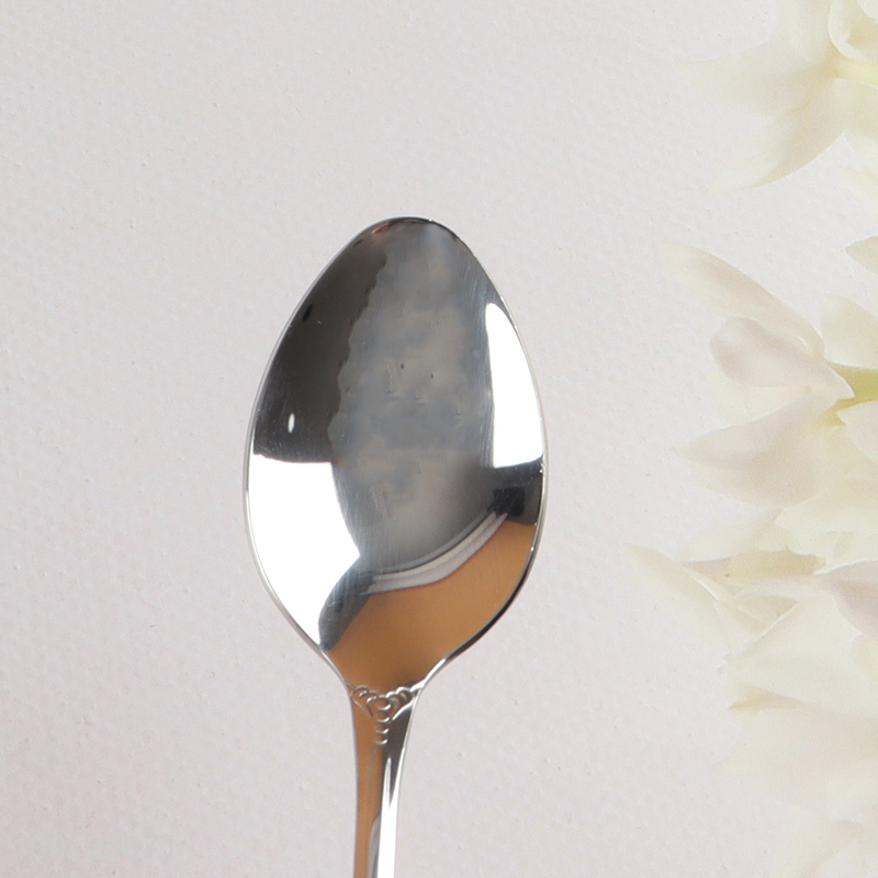High Quality Luxury Stainless Steel Metal Dinner Spoon for Weddings
