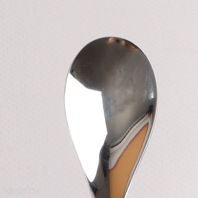 Good Quality Stainless Steel Short Handle Spoon Round Dessert Spoon