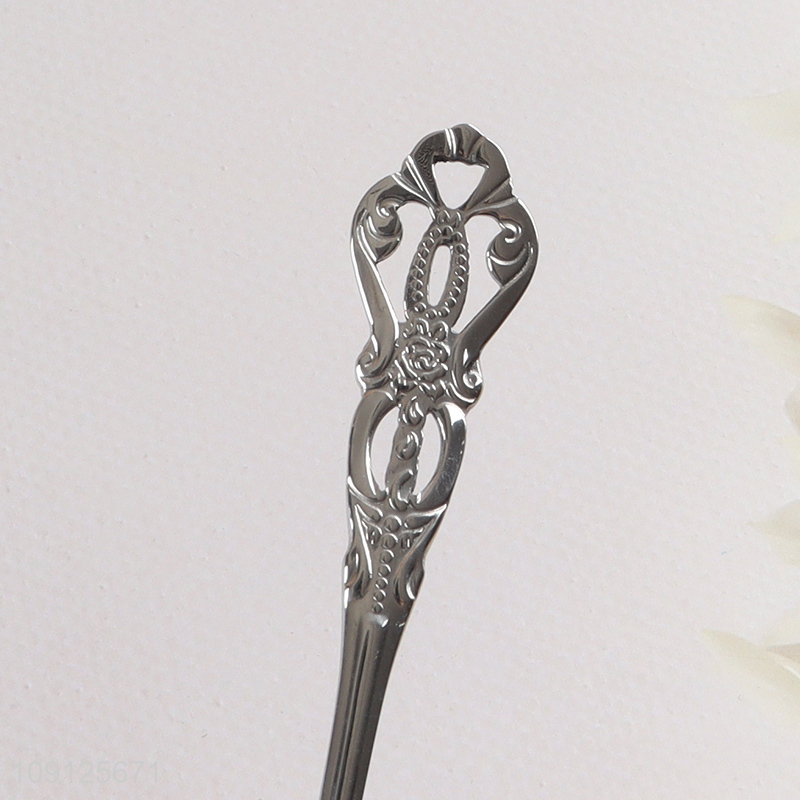 High Quality Luxury Stainless Steel Metal Dinner Spoon for Weddings