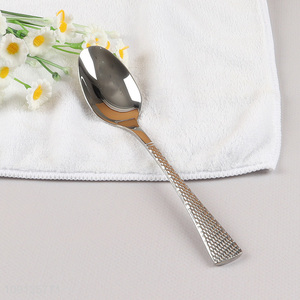 Good Quality Stainless Steel Dinner Spoon Metal Hammered Dinner Spoon