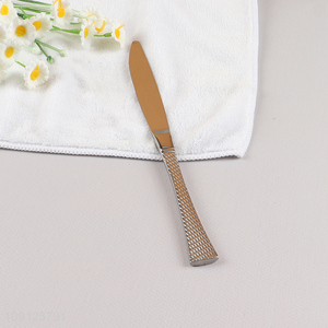 New Product Dinner Knife Stainless Steel Hammered Serrated Table Knife