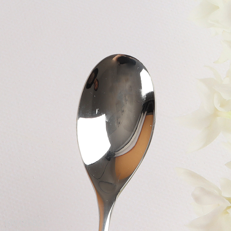 Online Wholesale Long Handle Dinner Spoon Stainless Steel Dinner Spoon