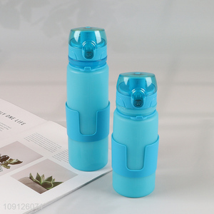 Wholesale Portable Leak Proof Collapsible BPA Free Silicone Water Bottle
