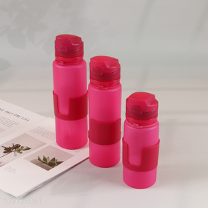 New Product Collapsible Silicone Water Bottle for Travel Hiking Camping
