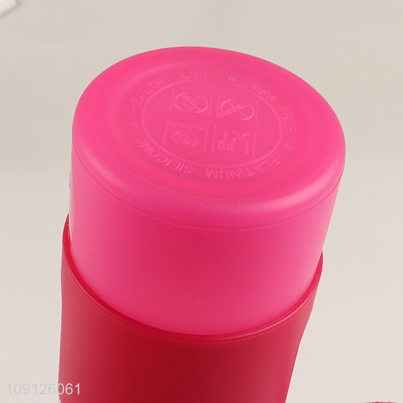 New Product Collapsible Silicone Water Bottle for Travel Hiking Camping