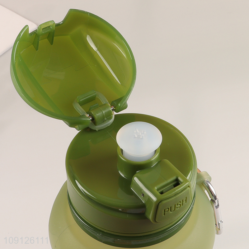 New Arrival Portable Reusable Collapsible Silicone Water Bottle with Carabiner