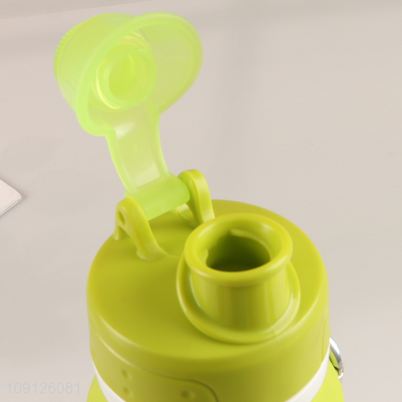 China Imports Collapsible BPA Free Silicone Water Bottle with Carabiner