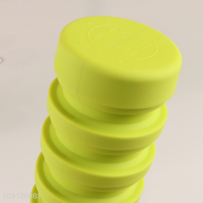 China Imports Collapsible BPA Free Silicone Water Bottle with Carabiner