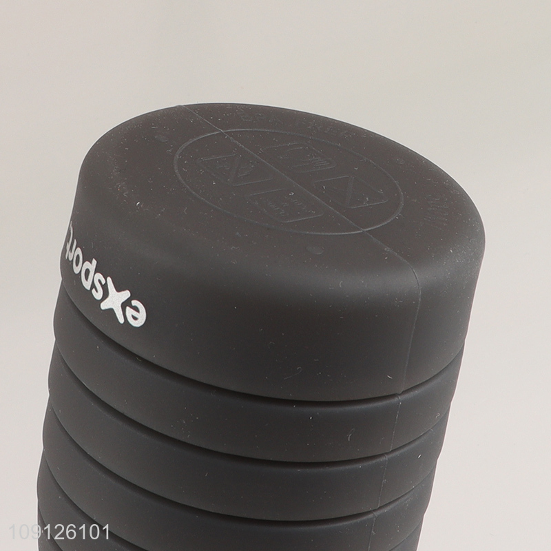 Wholesale Leak Proof Collapsible Silicone Sports Water Bottle with Carabiner