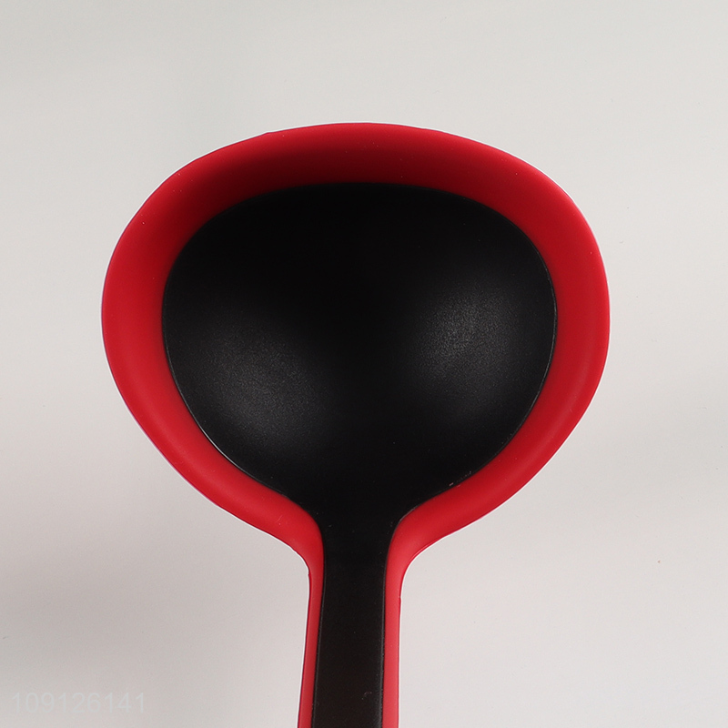 High Quality Heat Resistant Silicone Soup Spoon Kitchen Cooking Spoon Wholesale