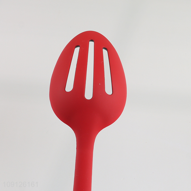 Factory Direct Sale Heat Resistant Silicone Slotted Spoon Kitchen Cooking Spoon