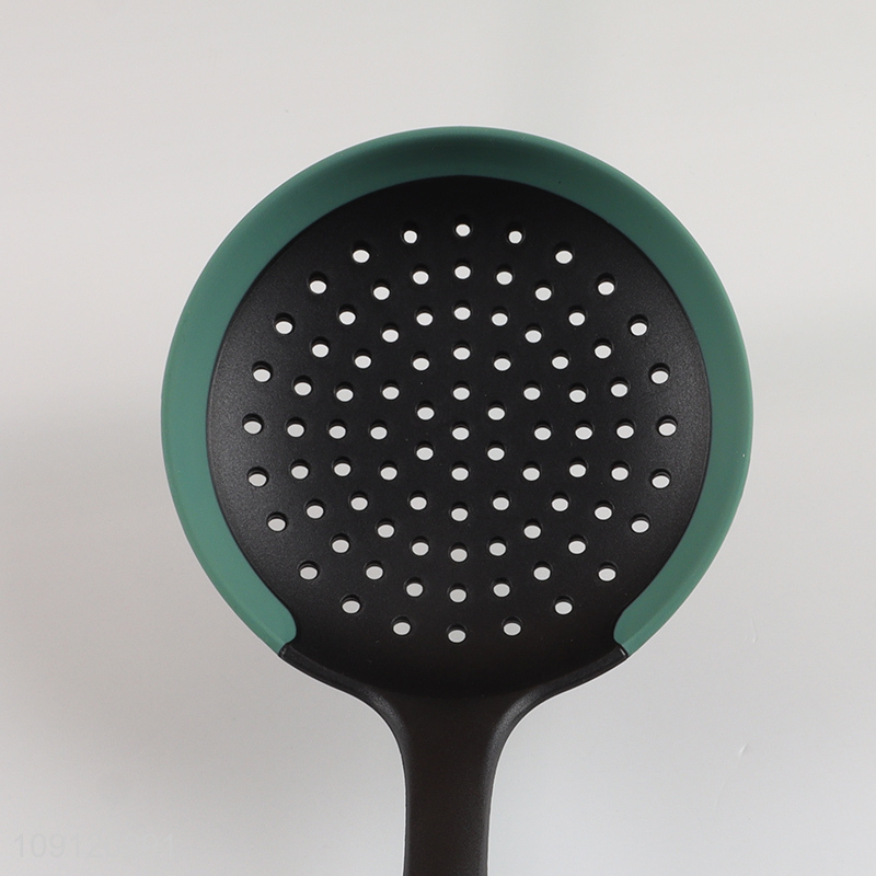Promotional Heat Resistant Non-Stick Silicone Slotted Spoon Cooking Ladle Strainer