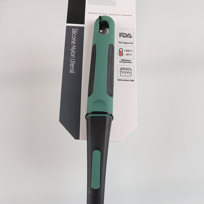 Promotional Heat Resistant Non-Stick Silicone Slotted Spoon Cooking Ladle Strainer