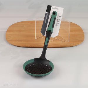 Promotional Heat Resistant Non-Stick Silicone Slotted Spoon Cooking Ladle Strainer