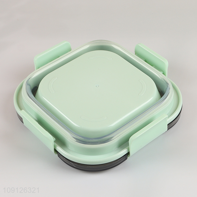 High Quality Collapsible Slicone Lunch Box Leak Proof Foldable Food Container