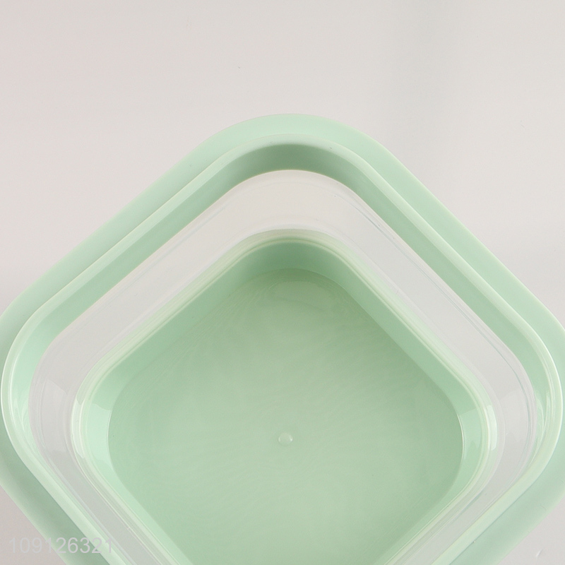 High Quality Collapsible Slicone Lunch Box Leak Proof Foldable Food Container