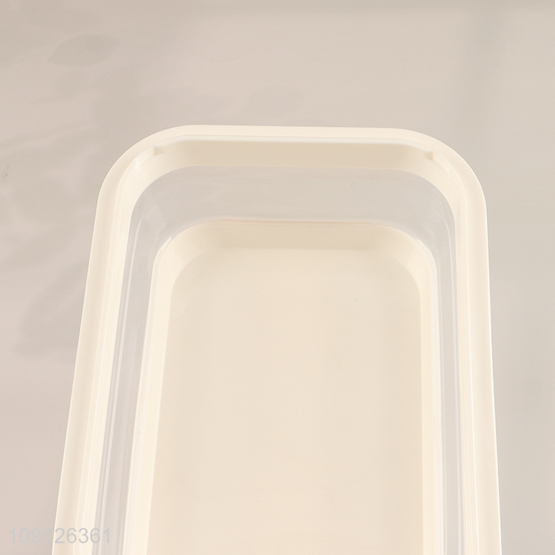 Wholesale 2-Layered Collapsible Slicone Lunch Container Foldable Meal Pre Container