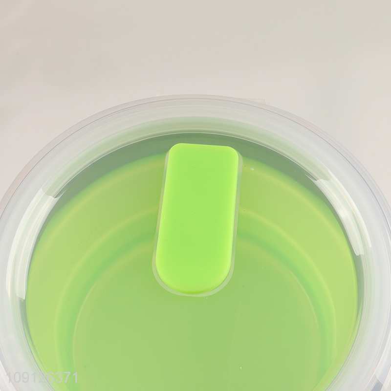 Factory Supply Collapsible Slicone Lunch Box Foldable Food Storage Container