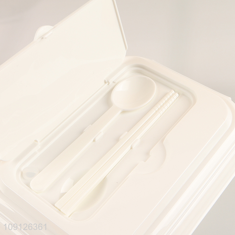 Wholesale 2-Layered Collapsible Slicone Lunch Container Foldable Meal Pre Container