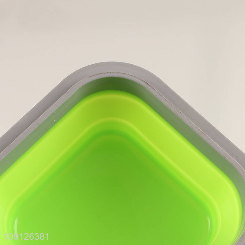 Popular Product Collapsible Slicone Bento Lunch Box Foldable Meal Pre Container