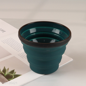 Wholesale 400ml Collapsible Silicone Cup Folding Travel Cup for Outdoor Camping