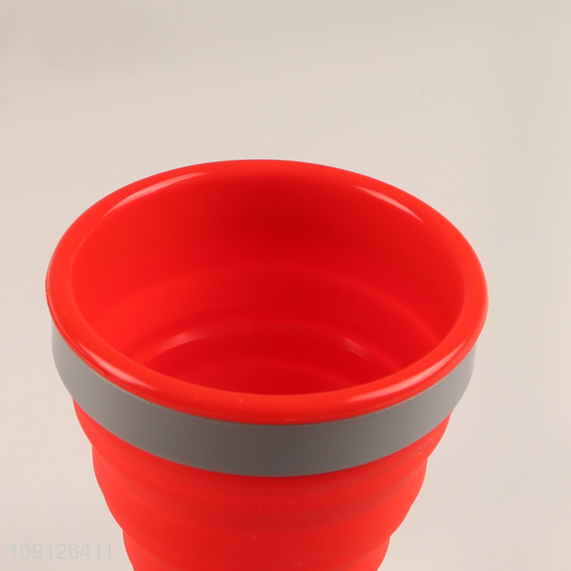 New Arrival 200ml Collapsible Silicone Cup Folding Trave Cup with Lid