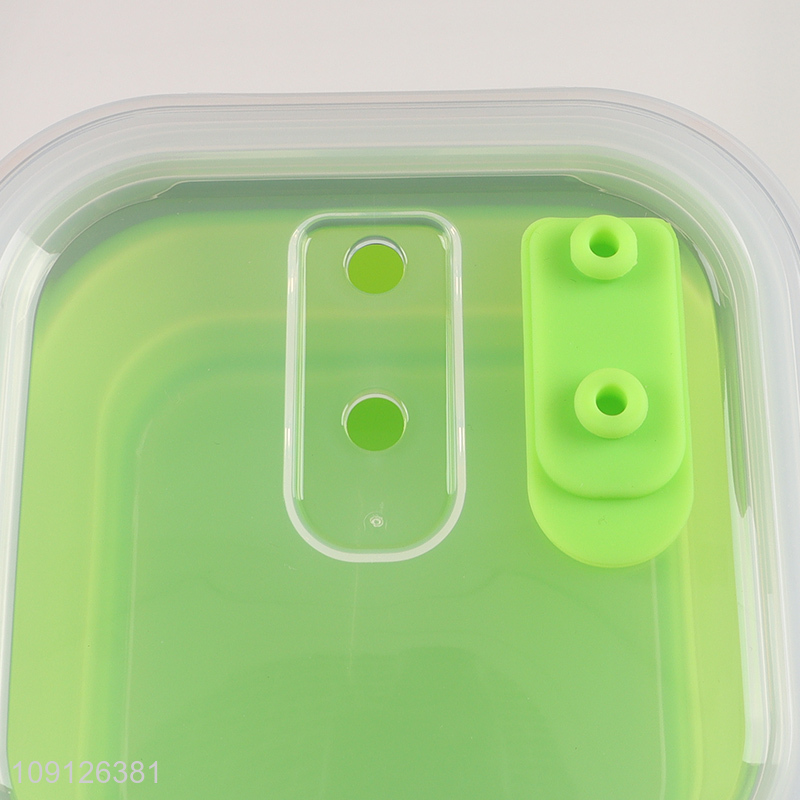 Popular Product Collapsible Slicone Bento Lunch Box Foldable Meal Pre Container