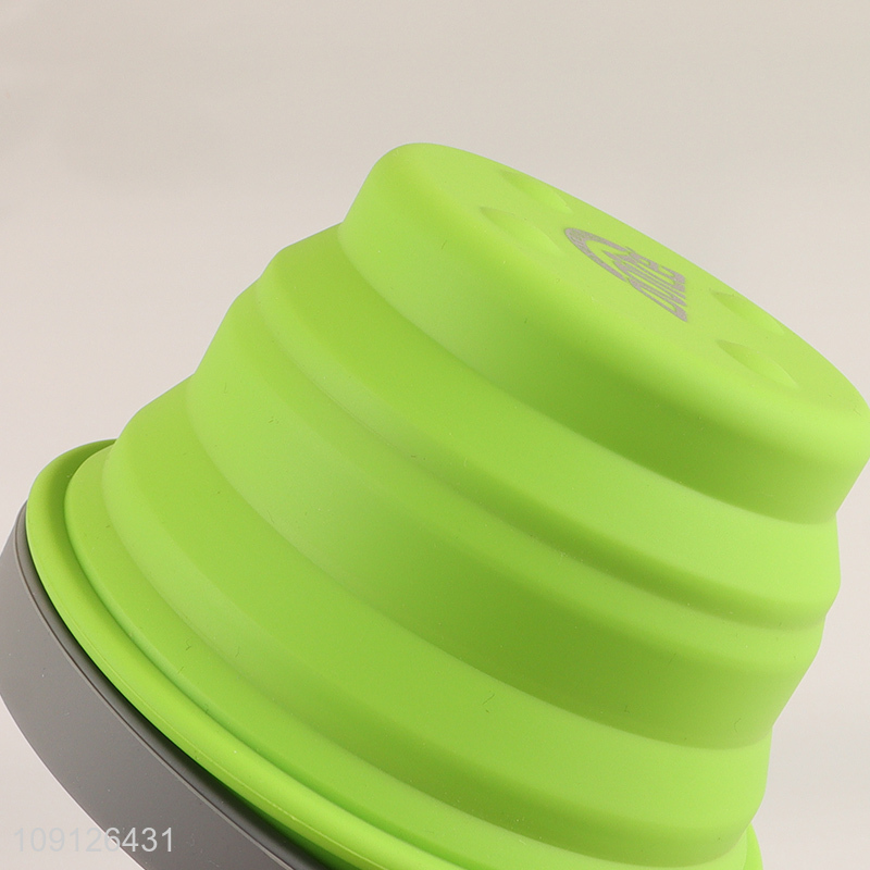 Factory Price Portable Collapsible Silicone Bowl Folding Travel Bowl with Lid