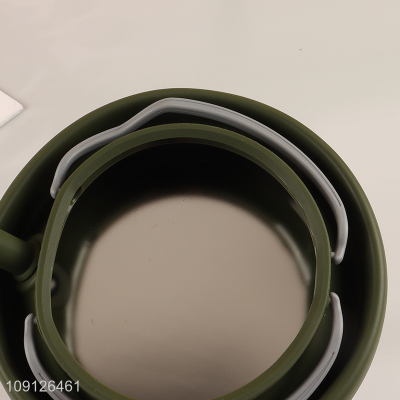 New Product 1.5L Collapsible Camping Kettle Silicone Cook Pot with Lid