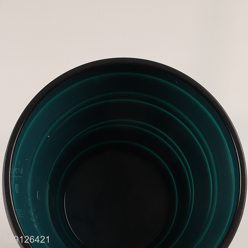 Wholesale 400ml Collapsible Silicone Cup Folding Travel Cup for Outdoor Camping