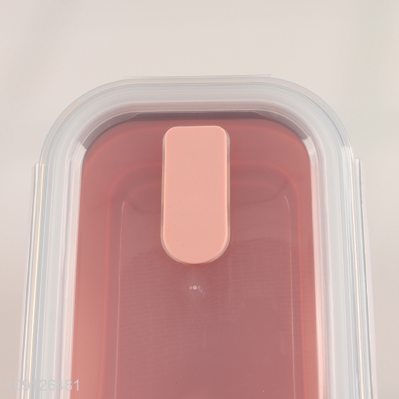 Promotional Collapsible Food Storage Container Reusable Foldable Slicone Lunch Box