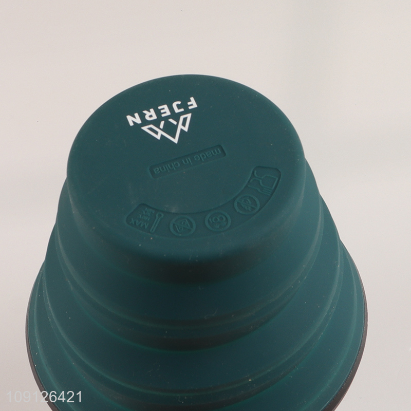 Wholesale 400ml Collapsible Silicone Cup Folding Travel Cup for Outdoor Camping