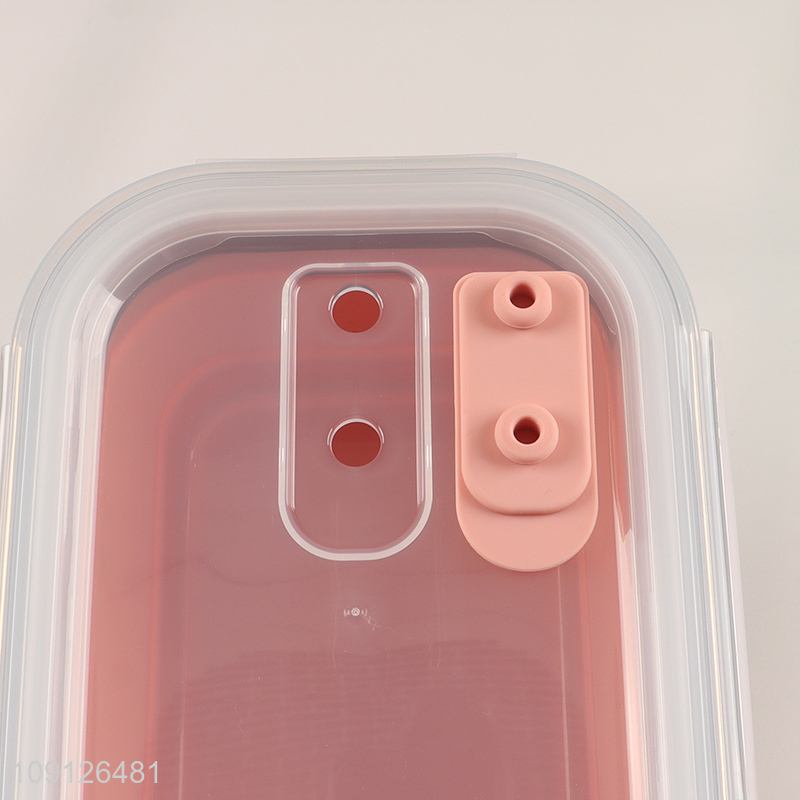 Promotional Collapsible Food Storage Container Reusable Foldable Slicone Lunch Box