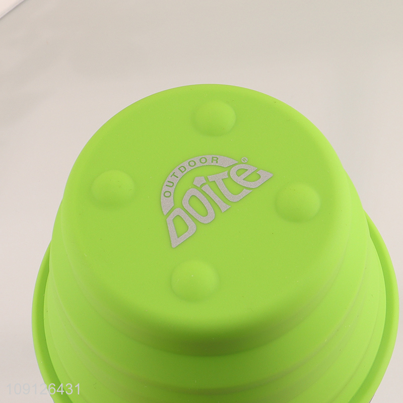 Factory Price Portable Collapsible Silicone Bowl Folding Travel Bowl with Lid