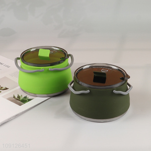High Quality 1L Collapsible Camping Kettle Foldable Tea Pot for Hiking