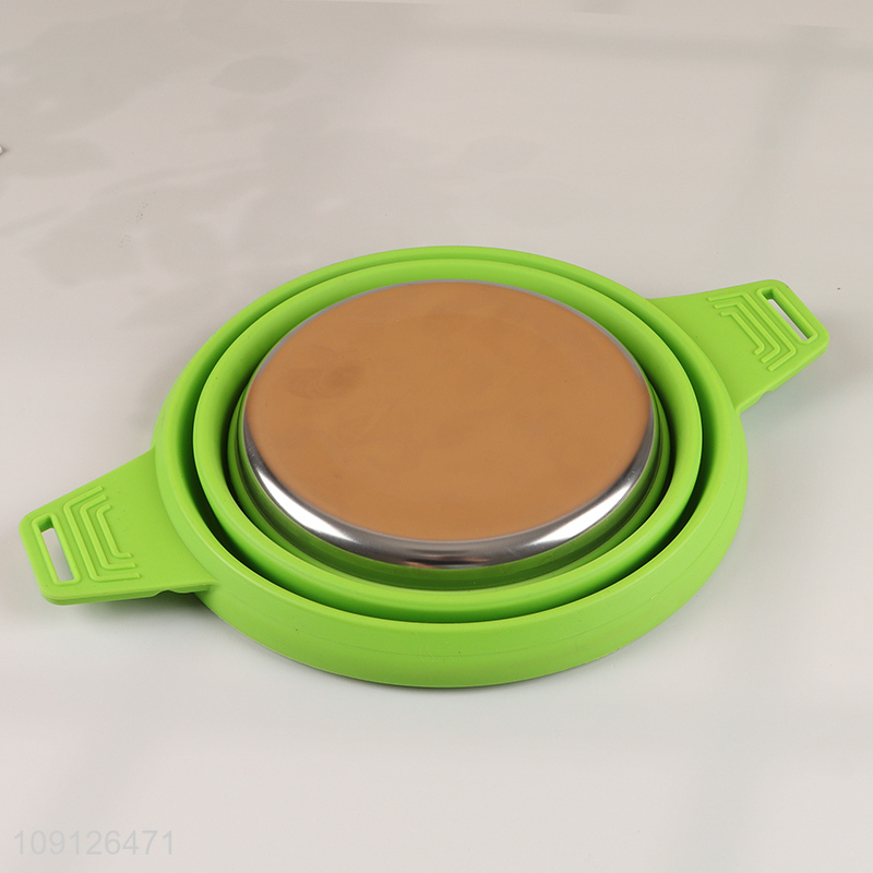 High Quality 2.5L Collapsible Camping Pot Portable Cooking Pot with Lid