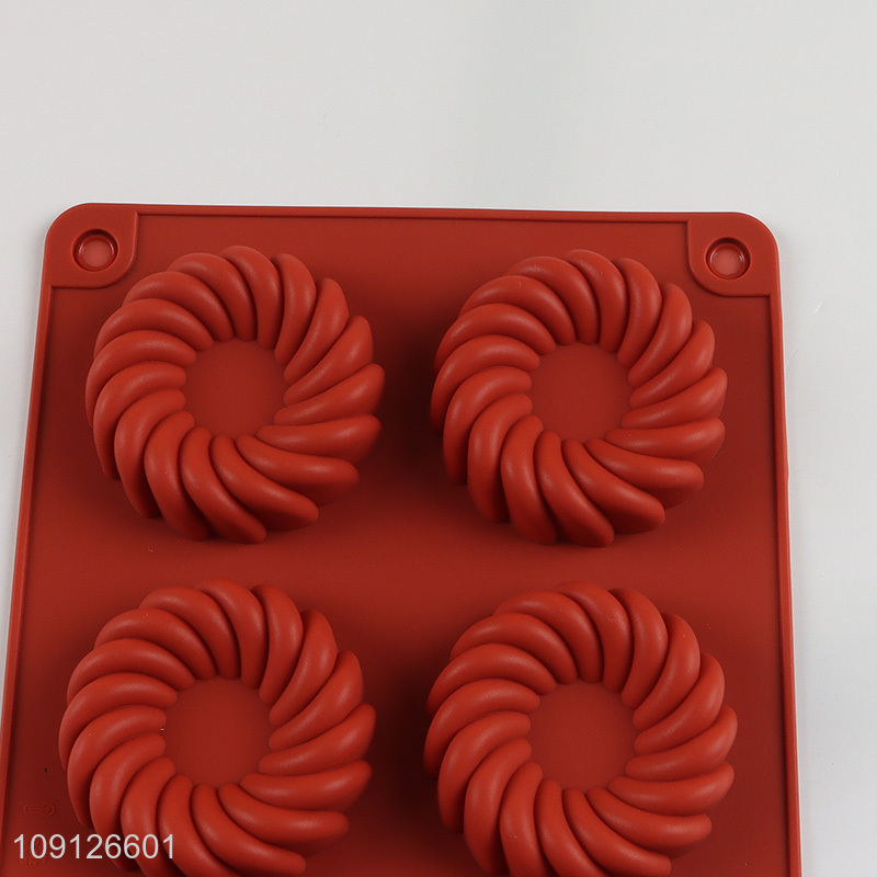 Hot Selling 6-Cavity Silicone Cake Mold for Candy Cookie Chocolate
